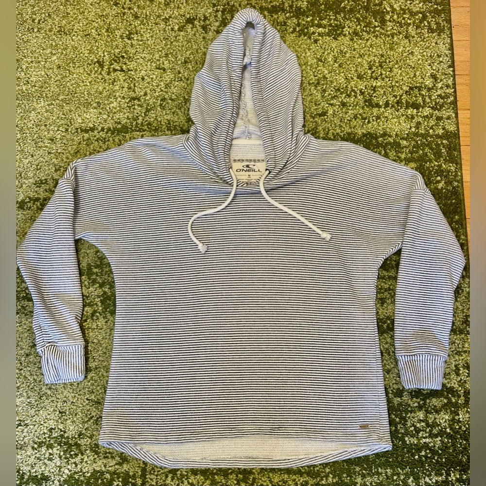 Women’s O’Neill Navy And White Striped Hoodie